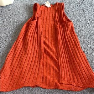 Love Squared Kids Sleeveless Top vest- Rust Orange